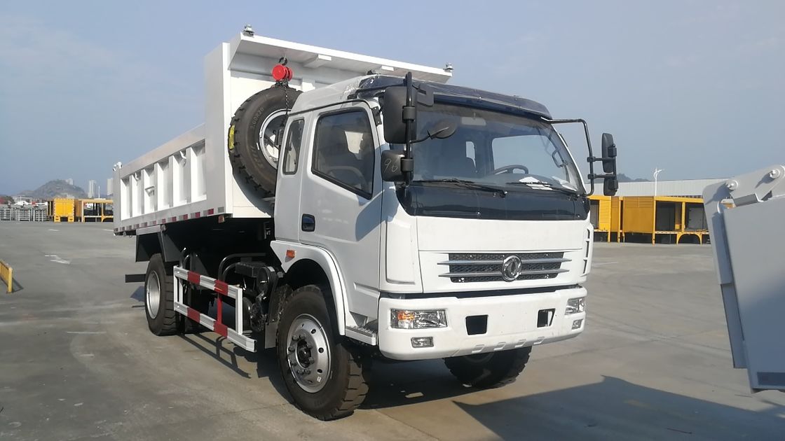 10 toneladas de tracción en todas las ruedas 4 WD camión de inclinación Dongfeng 8 cambio hacia adelante camión de descarga todoterreno