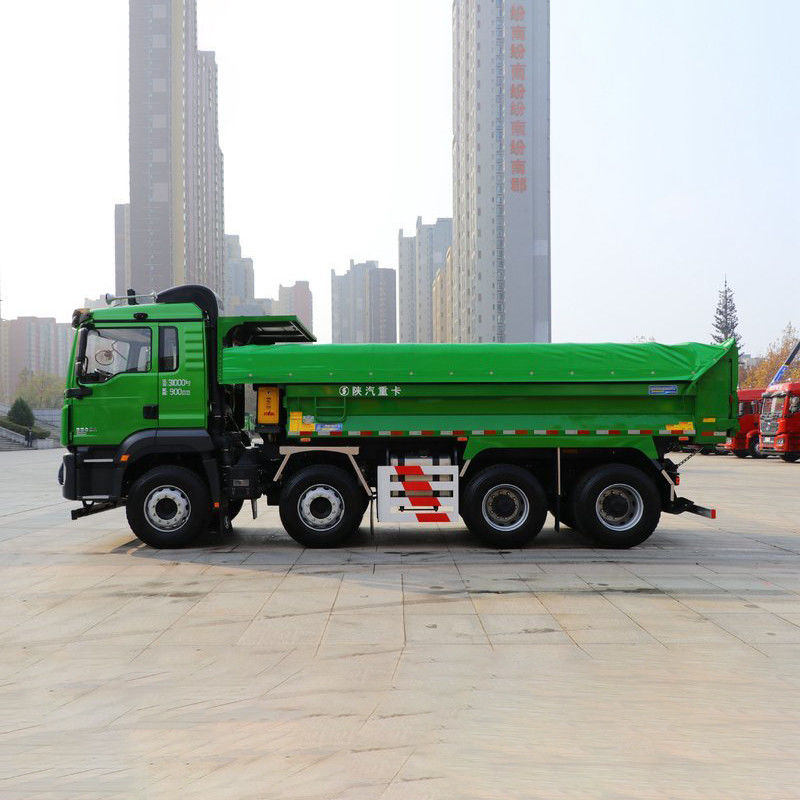 Shacman F3000 8x4 camión de descarga con tirador en Tanzania Ventana manual y dimensiones L x W x H