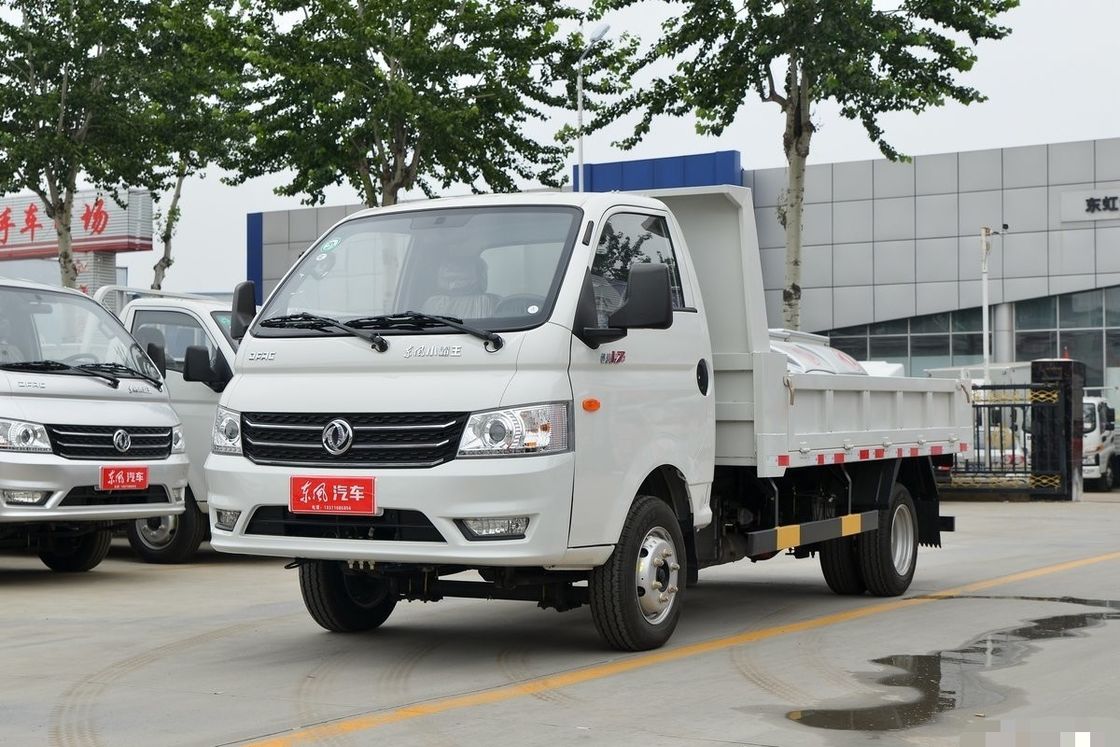Dongfeng W17 usado 102hp Dirección izquierda 2 asientos 2 bolsas de aire fila única 4 * 2 camión de descarga ligero
