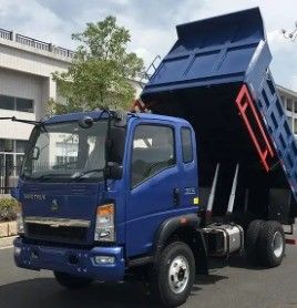2 pasajeros Yunnei Motor Sinotruk HOMAN 4 * 2 Mini camión de descarga con tirador camión ligero de 8-12 toneladas