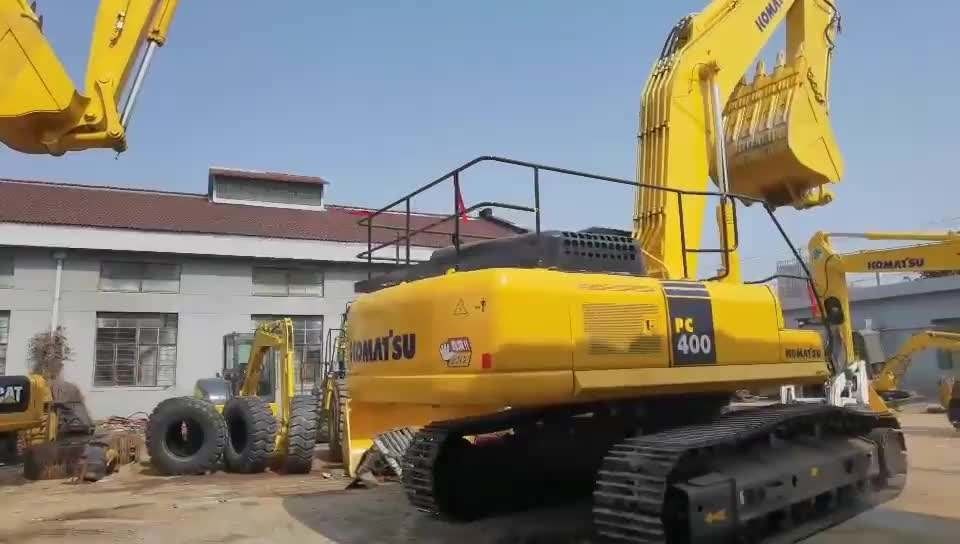 Horas de trabajo bajas Excavadora Komatsu PC400-7 de segunda mano con soporte técnico de video