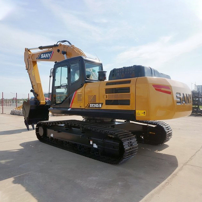 SANY SY245H 24 toneladas de excavadora usada en la planta de fabricación con color amarillo