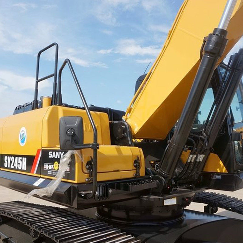 SANY SY245H 24 toneladas de excavadora usada en la planta de fabricación con color amarillo