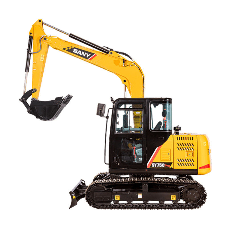 Radio máximo de excavación 6240 SANY SY75C Pro 7 toneladas Excavadora hidráulica de rastreo usada pequeña