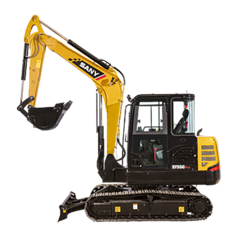 Excavadora usada SANY SY55C de 5,5 toneladas con horas de trabajo bajas 0-2000 y año 2016-2020
