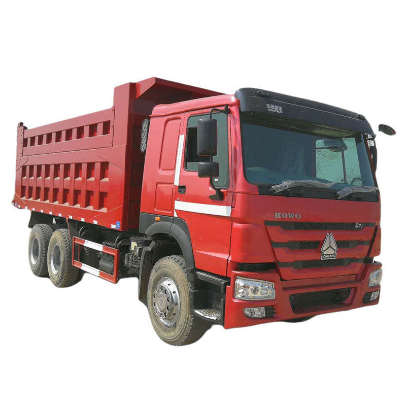 HOWO 6x4 371hp 30 toneladas camión red tipper camión de descarga con motor WEICHAI y 3 pasajeros