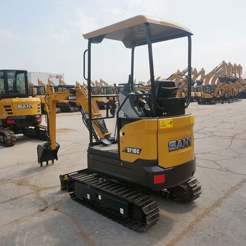 SANY SY16C mini excavadora de 1 tonelada con bomba hidráulica importada y altura de excavación de 3665 mm