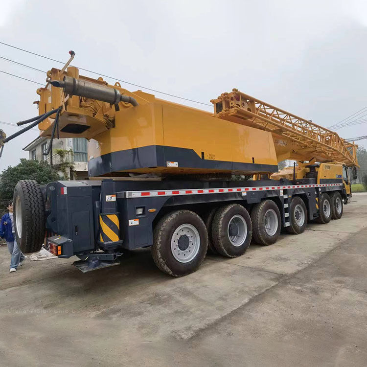 Amarillo grúa hidráulica usada de 50 toneladas para camión QY25K5-I QY25KD QY25K 33m altura de elevación