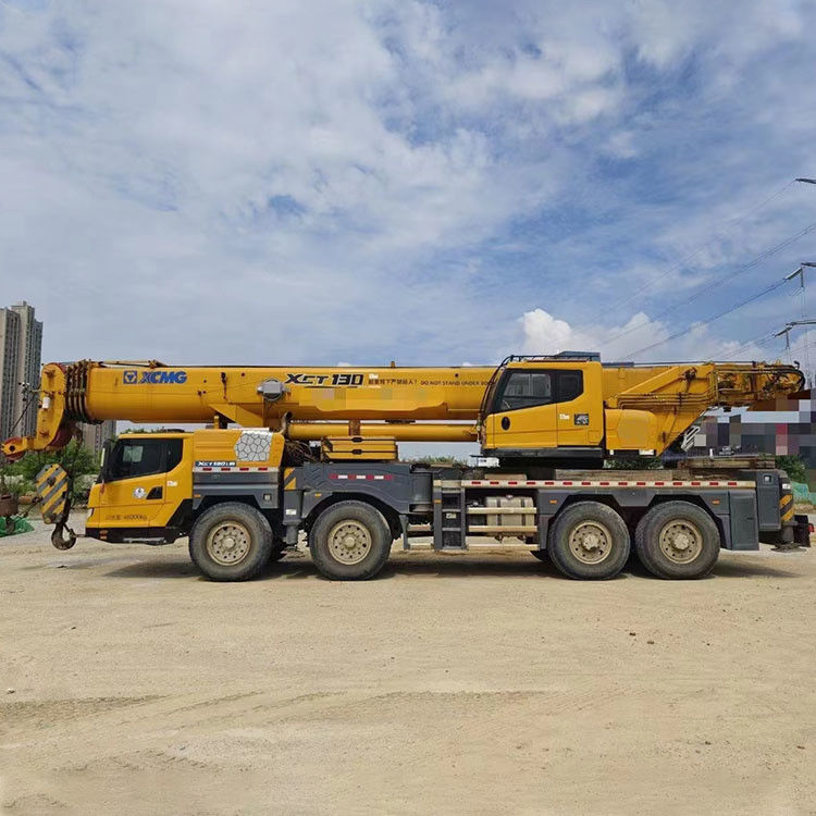 Amarillo grúa hidráulica usada de 50 toneladas para camión QY25K5-I QY25KD QY25K 33m altura de elevación