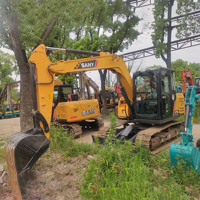 7Excavadora de excavadora de 5 toneladas Sany SY75C con motor ISUZU y otra bomba hidráulica