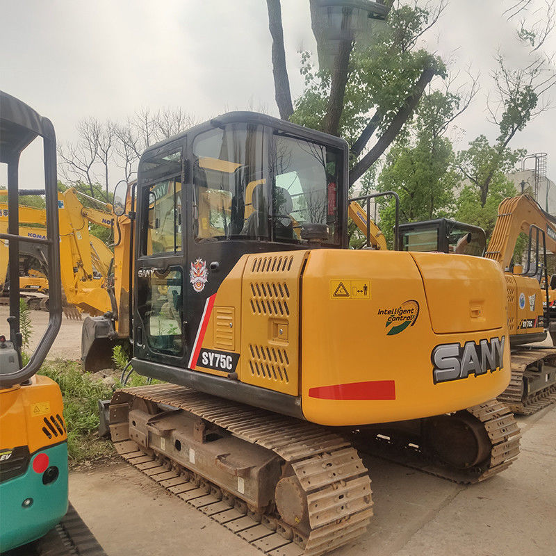 7Excavadora de excavadora de 5 toneladas Sany SY75C con motor ISUZU y otra bomba hidráulica