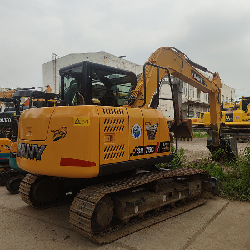 7Excavadora de excavadora de 5 toneladas Sany SY75C con motor ISUZU y otra bomba hidráulica