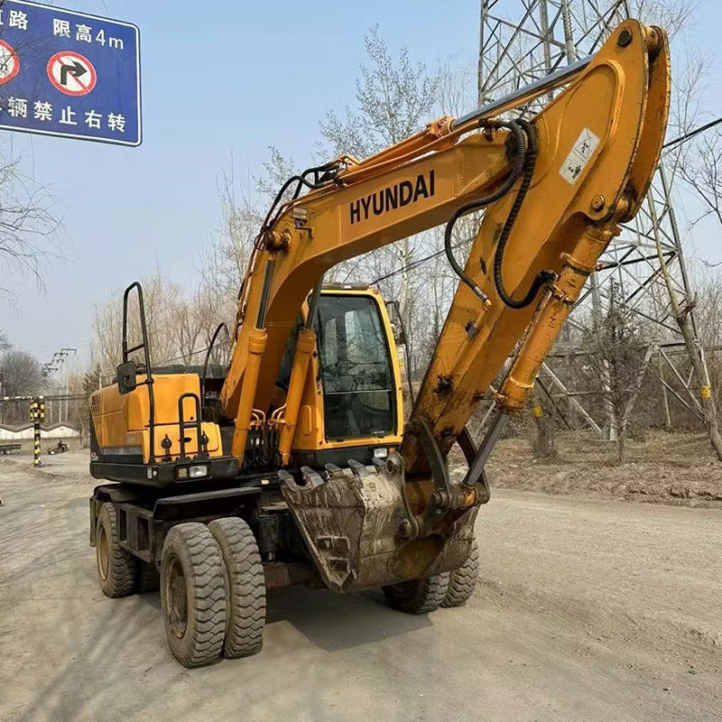 Excavadora de ruedas de la máquina Hyundai Origin Excavadoras usadas 150W-9 para vender
