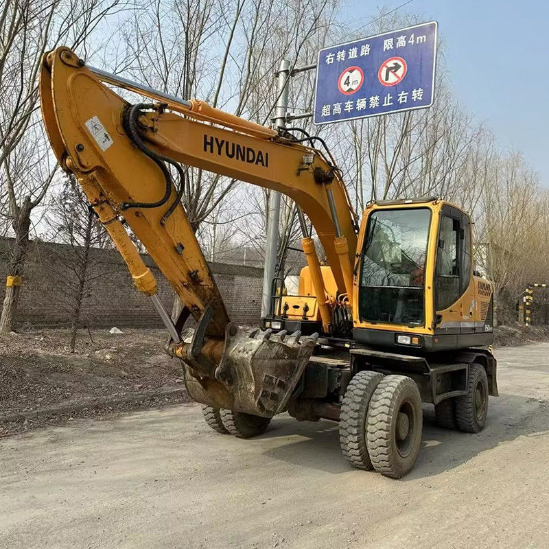 Excavadora de ruedas de la máquina Hyundai Origin Excavadoras usadas 150W-9 para vender