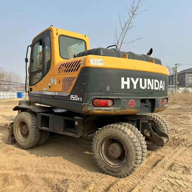 Excavadora de ruedas de la máquina Hyundai Origin Excavadoras usadas 150W-9 para vender