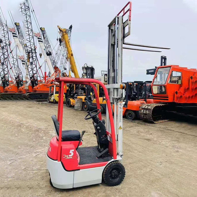 Manejo de material de almacén 0,5 toneladas Elevadora eléctrica Toyota usada con anchura de horquilla de 150 m