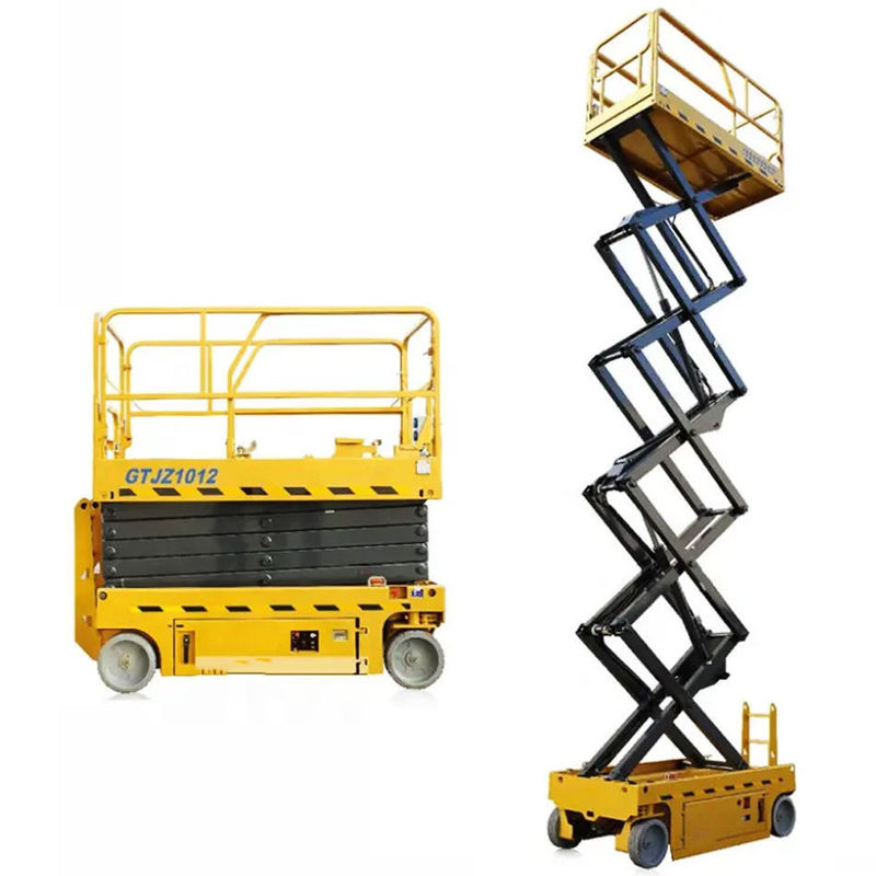 Elevadores portátiles con tijeras 1550 kg Equipos de elevación de plataformas de trabajo eléctricas móviles de trabajo pesado