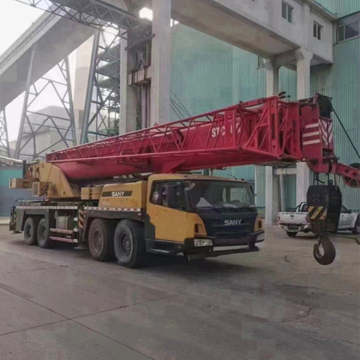 80000 kg Dirección izquierda Camión hidroeléctrico grúa de 80 toneladas STC 800 Camión de grúa Sany usado