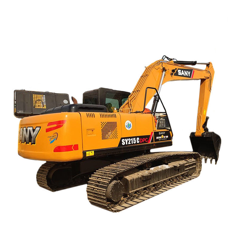 Sany SY215c Excavadora de recorrido usada 21.5 toneladas con color original y 4.9L de desplazamiento