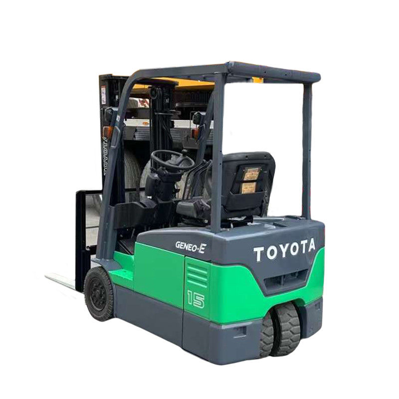 Camión elevador eléctrico de 4 ruedas motrices de 1 tonelada 1,5 tonelada 2 toneladas Toyota usada con longitud de tenedor de 1070 mm