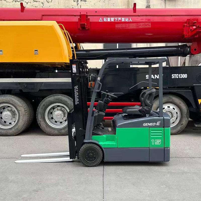 Camión elevador eléctrico de 4 ruedas motrices de 1 tonelada 1,5 tonelada 2 toneladas Toyota usada con longitud de tenedor de 1070 mm