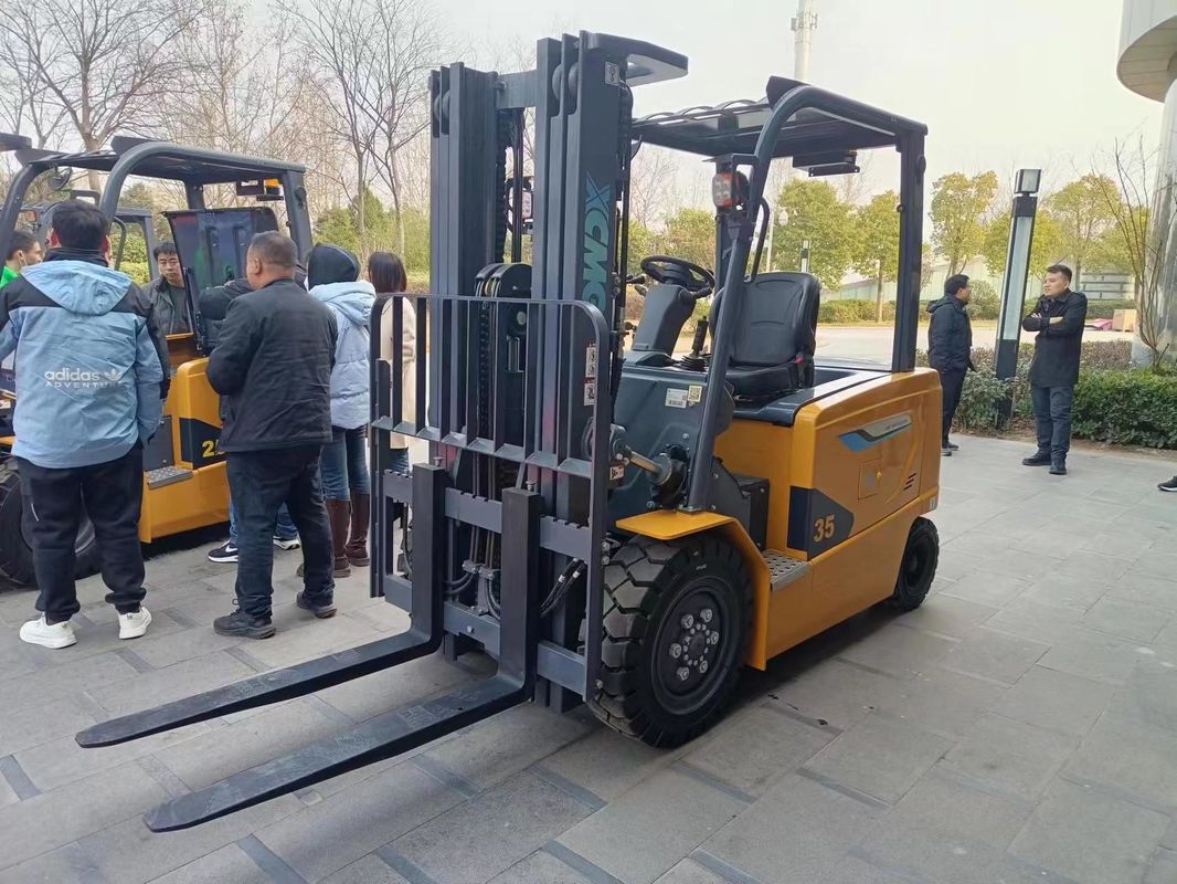 1070MM Largo del tenedor Elevadora diésel totalmente eléctrica de 3 toneladas para el transporte de material en almacén