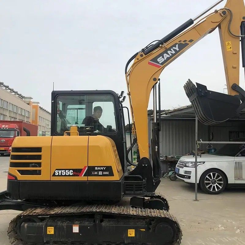 Excavadora usada Sany SY55C Pro con motor original y peso de la máquina de 5780 KG