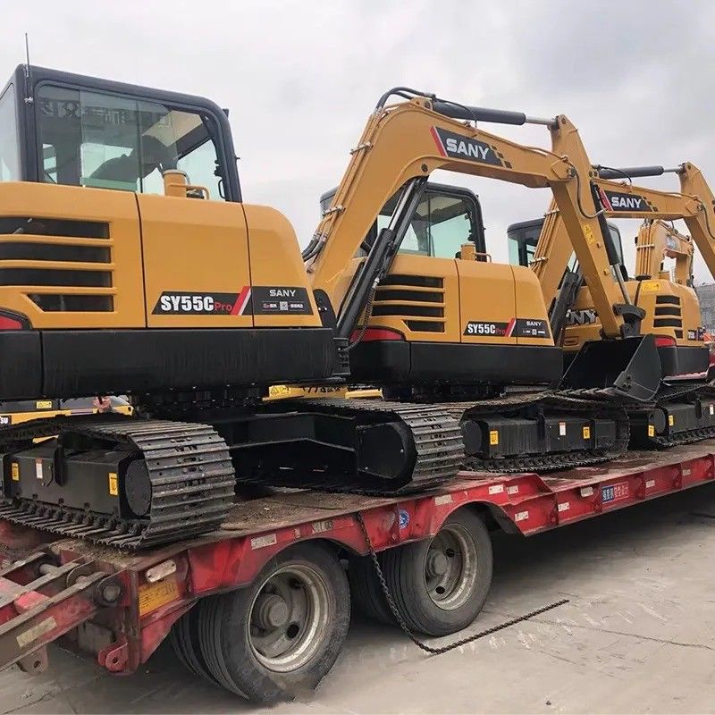 Excavadora usada Sany SY55C Pro con motor original y peso de la máquina de 5780 KG
