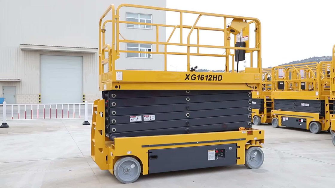 Elevador eléctrico de tijeras de plataforma de 12 m con mecanismo de elevación y tamaño de mesa 2277x1120 mm