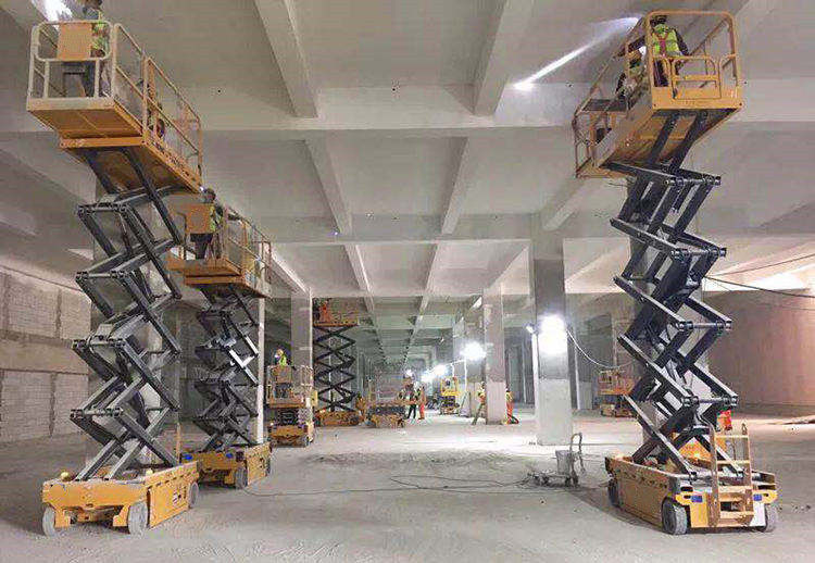 Elevador eléctrico de tijeras de plataforma de 12 m con mecanismo de elevación y tamaño de mesa 2277x1120 mm