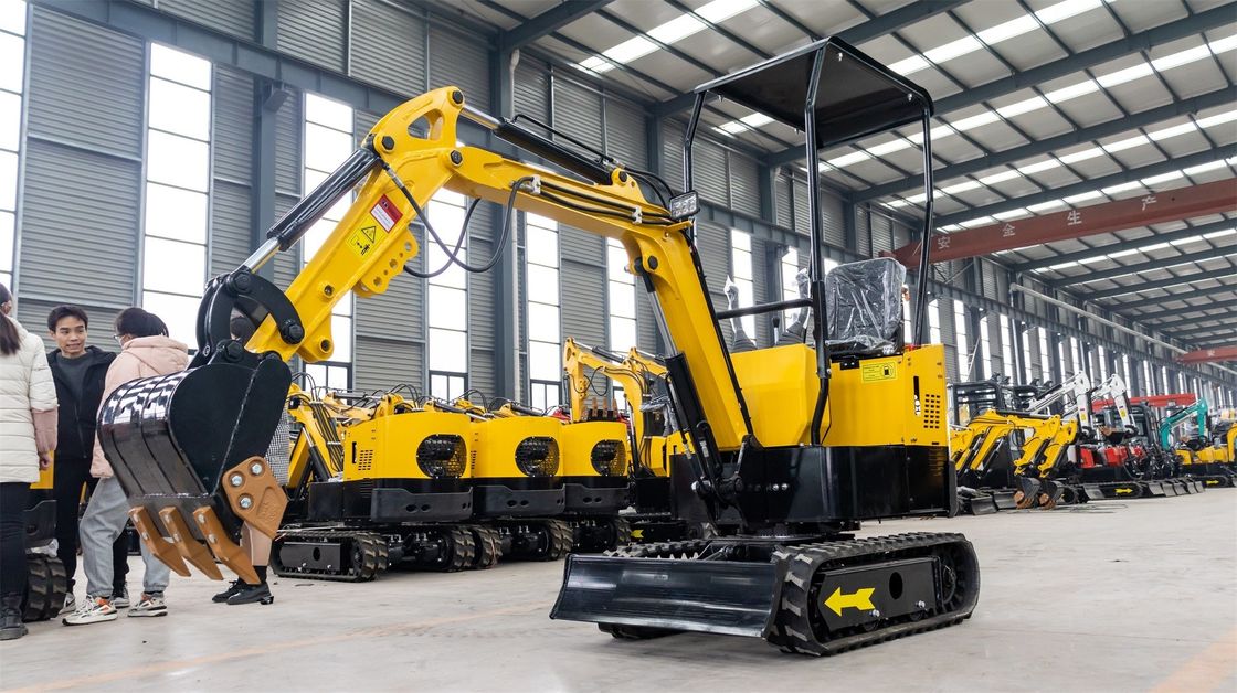 Mini excavadora de 1 tonelada con longitud total de vía de 1230 mm y sistema hidráulico avanzado