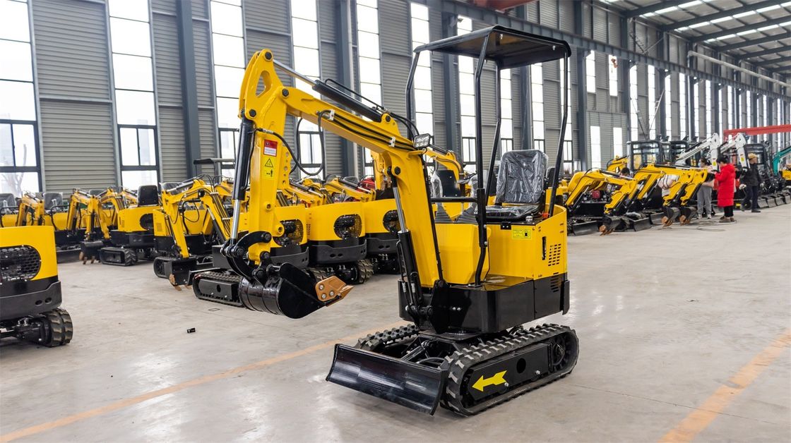 Mini excavadora de 1 tonelada con longitud total de vía de 1230 mm y sistema hidráulico avanzado