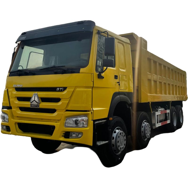 Capacidad del tanque de combustible de 400-500L HOWO 8x4 371hp camión de descarga con suspensión por aire