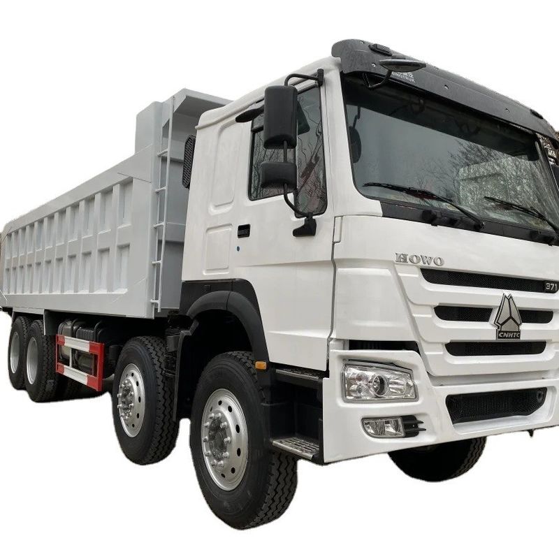 Camión de tirón usado 371HP 8 * 4 para la construcción mina de 35 toneladas camión de basura motor WEICHAI