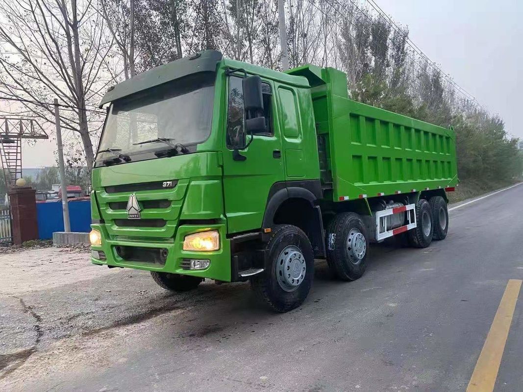 Sistema multimedia Ninguno Sinotruk HOWO 371HP camiones de basura usados 8 * 4 para la mina de construcción