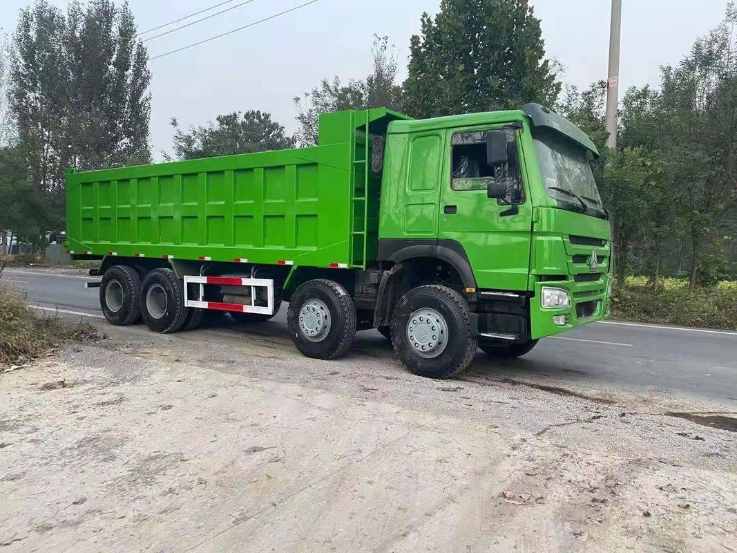 Sistema multimedia Ninguno Sinotruk HOWO 371HP camiones de basura usados 8 * 4 para la mina de construcción
