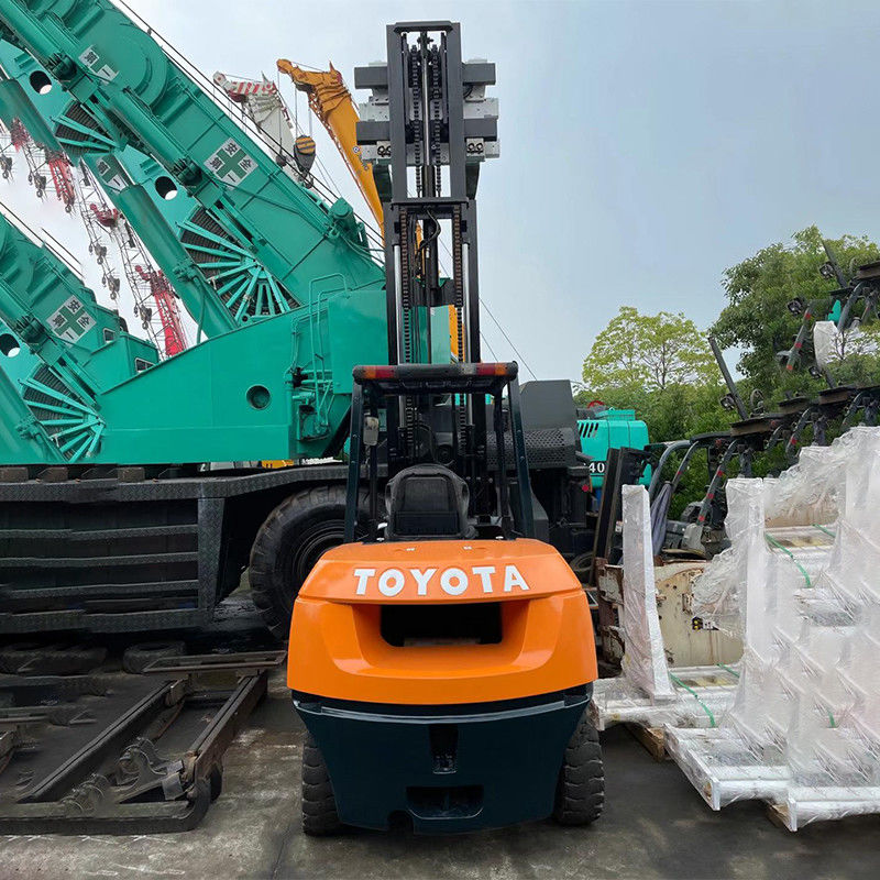 3.5t elevadora eléctrica de minería usada con tracción a cuatro ruedas Toyo Ta elevadora eléctrica diesel con ancho de horquilla de 150 m