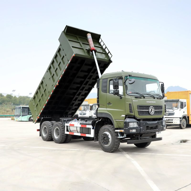 Camión de descarga de 430 caballos de fuerza Dongfeng usado 12 número de turnos hacia adelante y capacidad de carga de 21-30 toneladas