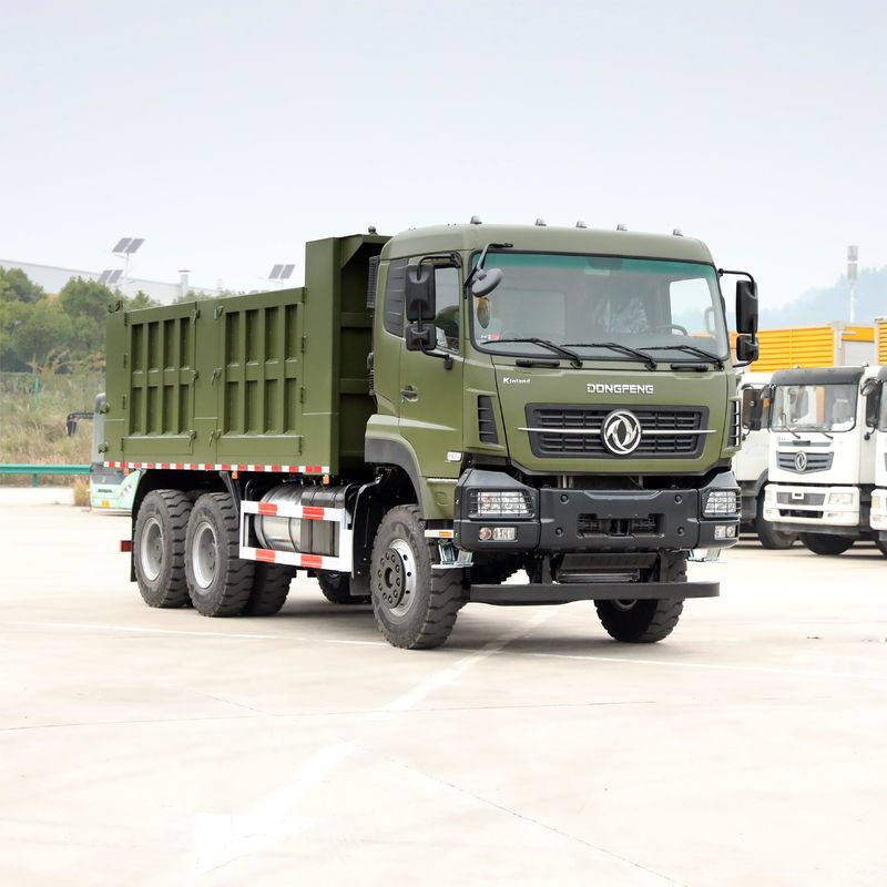 Camión de descarga de 430 caballos de fuerza Dongfeng usado 12 número de turnos hacia adelante y capacidad de carga de 21-30 toneladas