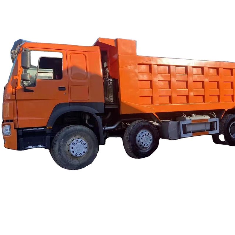 16 Número de neumático LHD SINO Camión de descarga usado HOWO 8X4 Camión de carga pesada con caja de engranajes HW