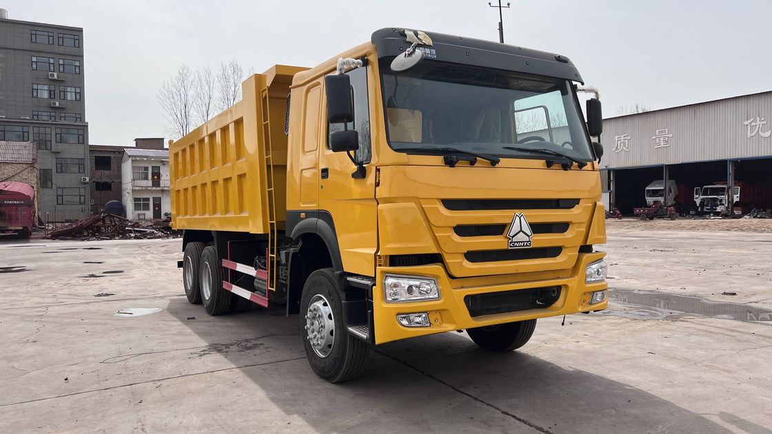 Howo 6x4 40tons 45 toneladas camión de vertederos amarillo para proyectos de construcción pesados