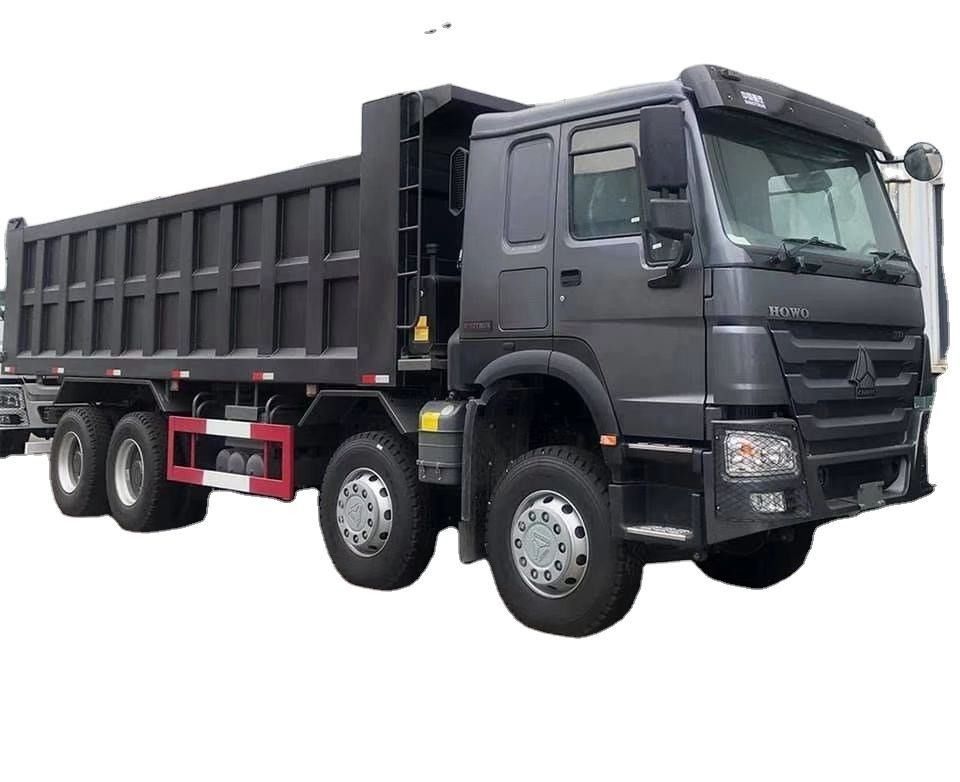 8x4 400hp 12 ruedas 50 60 toneladas camiones de descarga con volante con capacidad de tanque de combustible de 400-500L