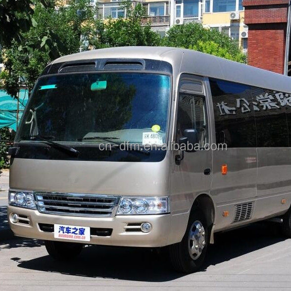 16-22 asientos Dongfeng LHD Coaster Minibus con el compartimiento de equipaje trasero Volumen de 0,25 m3