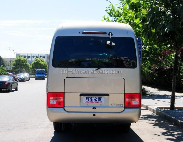 16-22 asientos Dongfeng LHD Coaster Minibus con el compartimiento de equipaje trasero Volumen de 0,25 m3