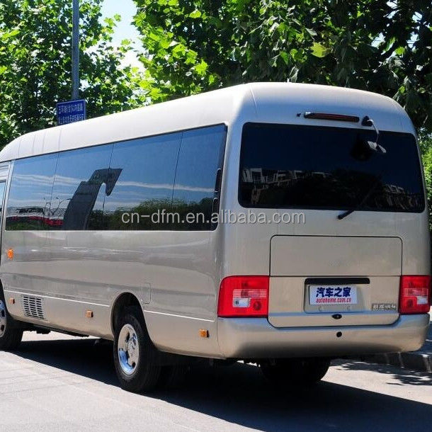 16-22 asientos Dongfeng LHD Coaster Minibus con el compartimiento de equipaje trasero Volumen de 0,25 m3