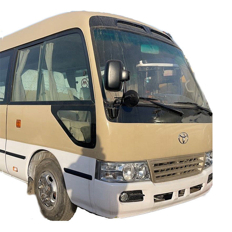 Autobús de pasajeros pequeño Toyota Coaster de 30 asientos usado con aire acondicionado para el mercado de África