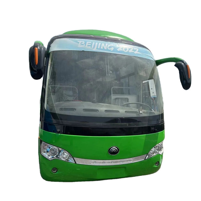 Buen estado de 57 asientos con transmisión manual RHD Autobús usado con suspensión de resorte de hoja