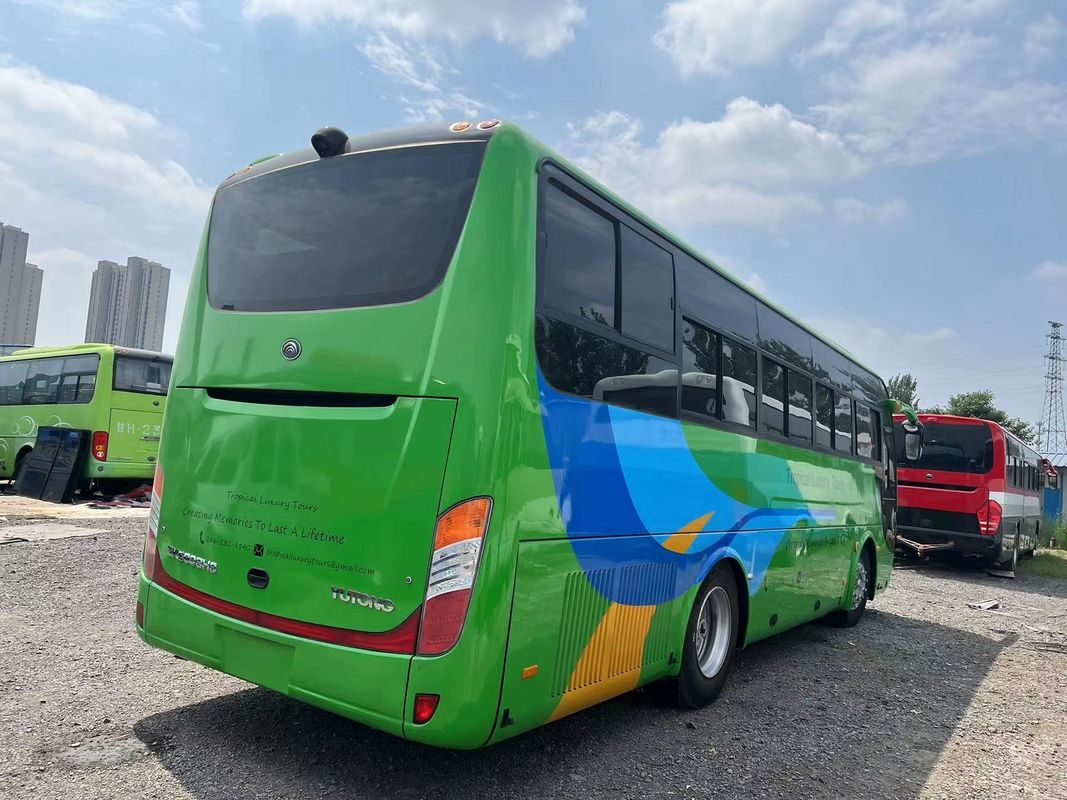 Buen estado de 57 asientos con transmisión manual RHD Autobús usado con suspensión de resorte de hoja