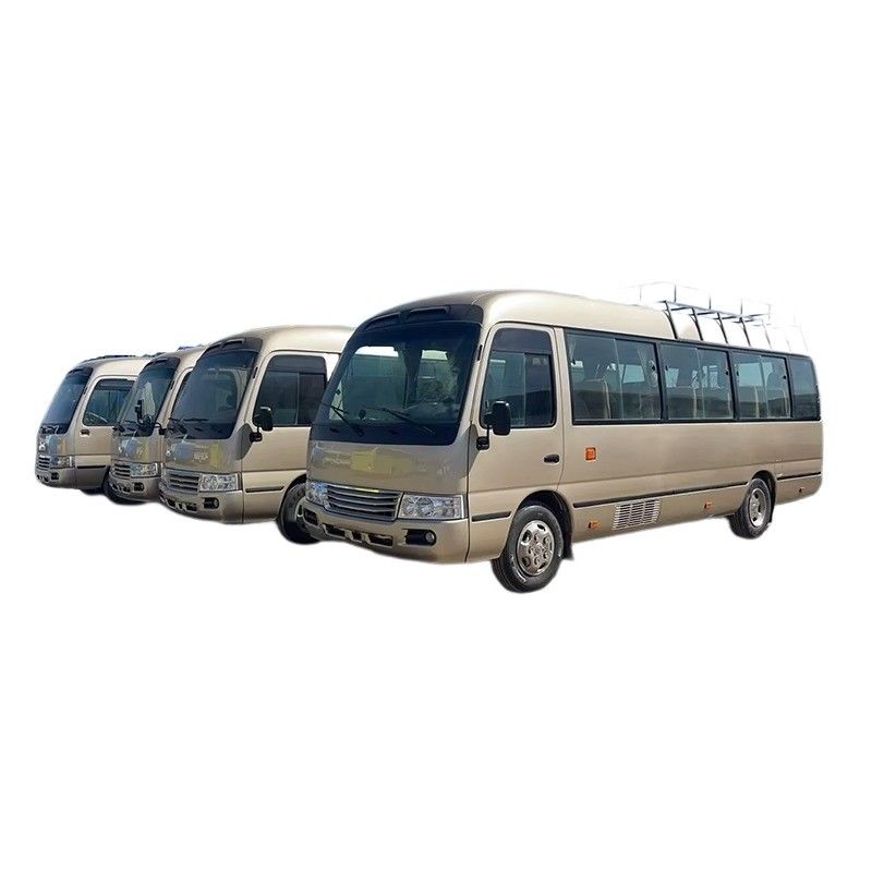 Autobús de cuatro cilindros Toyo ta Coaster con un motor de 15BFT y dimensiones de 6990*2025*2650mm