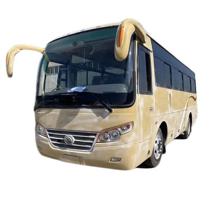 Suspensión de resorte de hoja 35 asientos Autobús de autobuses usados con dirección asistida y asientos de lujo